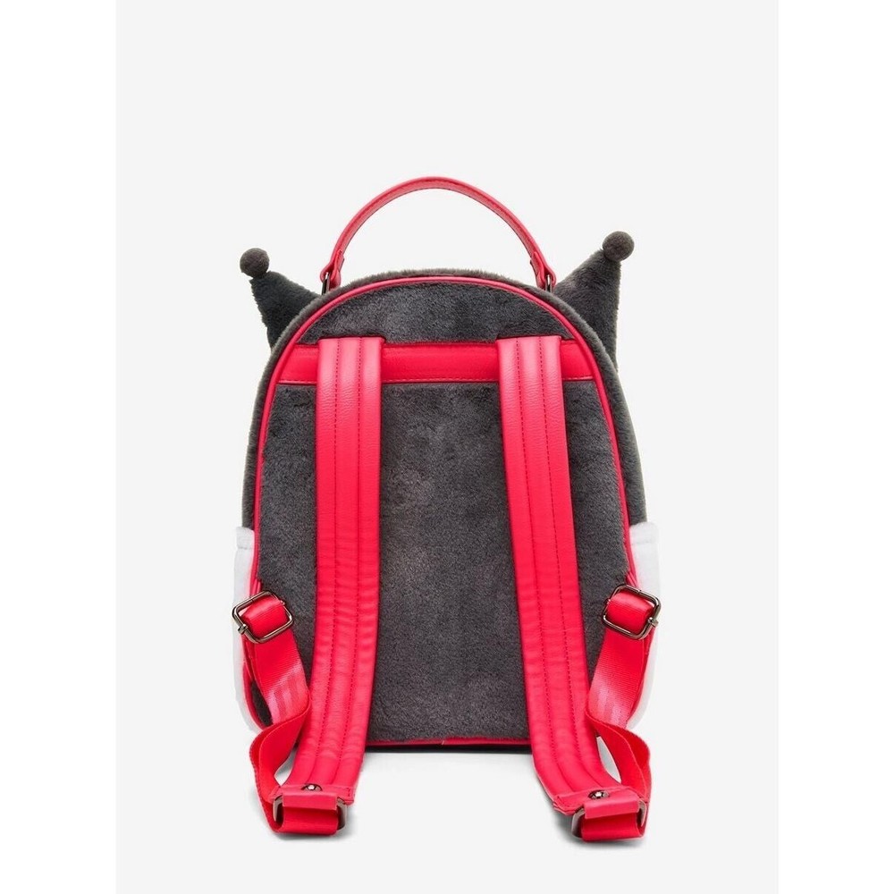 Sanrio Kuromi Heart Eyes Figural Mini Backpack Faux Fur 3D Ears Sealed In A Bag - Picture 3 of 11